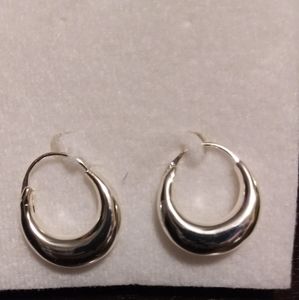 Silver hoop earrings